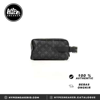 Tas LOUIS VUITTON LV LOCKER MONOGRAM ECLIPSE BLACK POUCH 100% ORIGINAL