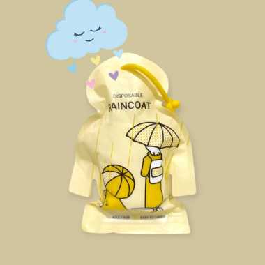 Hello Sun Disposable Raincoat Yellow