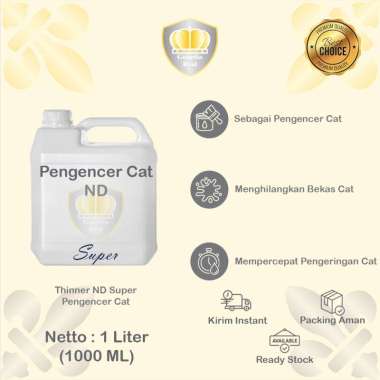 Pengencer Cat ND Super 1 Liter/ Tiner ND Super 1 Liter/ Tener ND Super 1 Liter Pack Bubble 2 Lapis