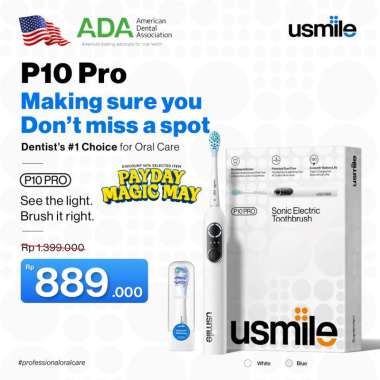 usmile P10 PRO Sonic Electric Toothbrush Rechargeable for Beginners Sikat Gigi Elektrik BLUE