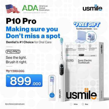 usmile P10 PRO Sonic Electric Toothbrush Rechargeable for Beginners Sikat Gigi Elektrik BLUE