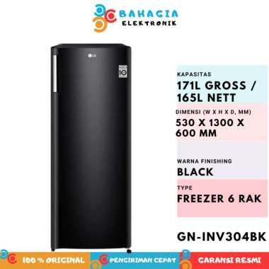 LG GN-INV304BK KULKAS / LG GN-304 BK FREEZER