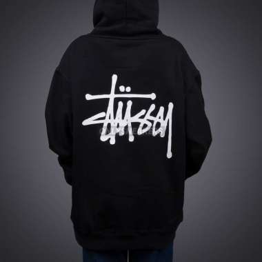 STUSSY BASIC STUSSY BLACK HOODIE (100% AUTHENTIC) L