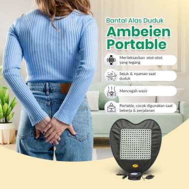 Jaco Ac Cushion Alat Duduk Jok Anti Wasir Alat Terapi Bantal Anti Ambeien Black