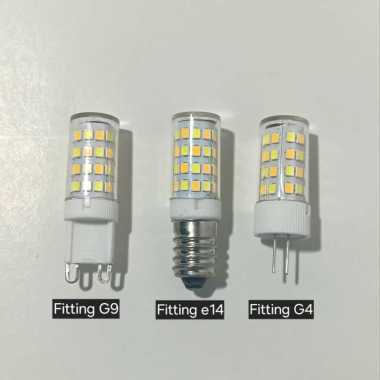 Lampu Halogen Kacang LED kaki G9/G4/E14 5 Watt 220V 3 Warna FITTING G9