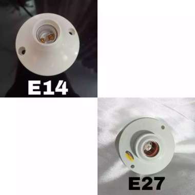 Fitting lampu Plafon Bulat E14 dan E27 E27