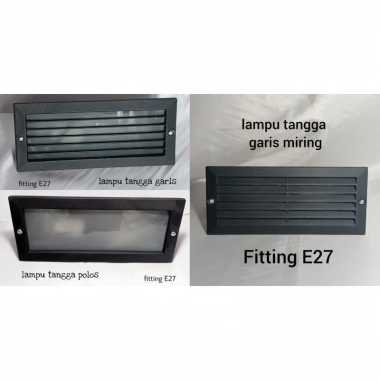 Kap Lampu Tangga/Lampu Dinding E27 Tanam Panjang Outdoor/Indoor Polos