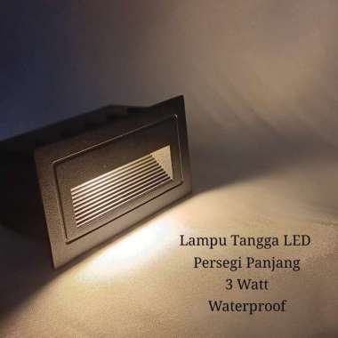 Lampu Tangga Dinding Taman LED 3 Watt Persegi Panjang Waterproof Lamp Step Light Dekor