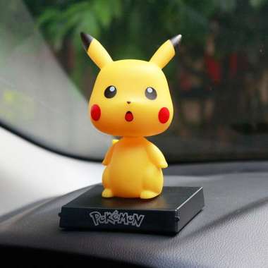 Pajangan Dashboard Mobil Pikachu, Boneka Kepala Goyang / Bobble Head Berdiri-Bengong