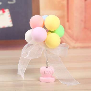 Dekorasi Dashboard Mobil / Pajangan Balon Bobble / Cake Topper Balloon Macaron