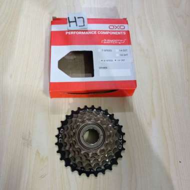 Sprocket Freewheel Oxo 6 speed 28T 14-28T Drat ulir Gir Gear Brown