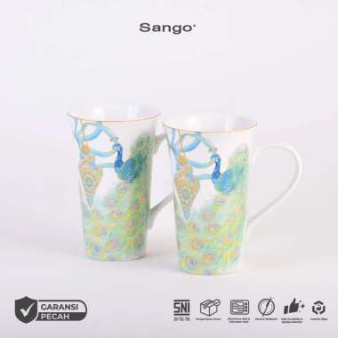 SANGO Lakshmi Holiday Turquoise Latte Mug Keramik (isi 2) Hampers