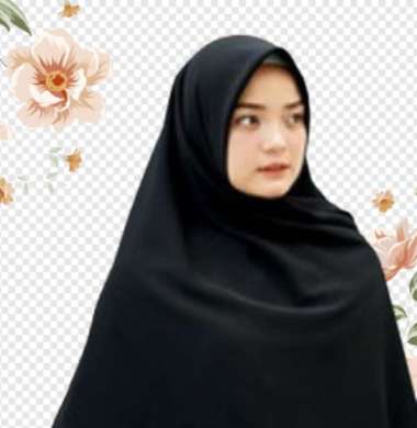 JS2 jilbab segi empat jumbo voal polos 130x130 lc hitam