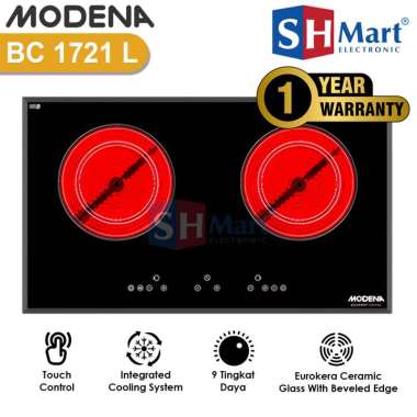 KOMPOR TANAM LISTRIK MODENA 2 TUNGKU CERAMIC BC-1721 ( KHUSUS MEDAN)