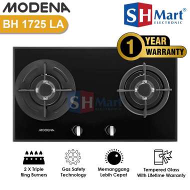 MODENA KOMPOR GAS TANAM BH 1725 LA BH1725LA 1725LA 70cm 2 tungku