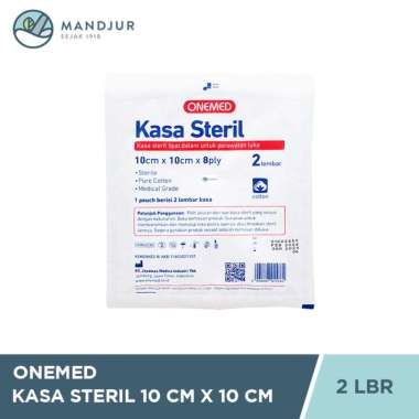 Onemed Kasa Steril 10 cm x 10 cm Isi 2 Lembar - Kasa Steril Penutup Luka