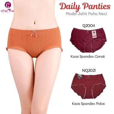 Chelyne CD Wanita Q2004 Spandex Corak / NQ2021 Spandex Polos - Model Paha Neci Q2004