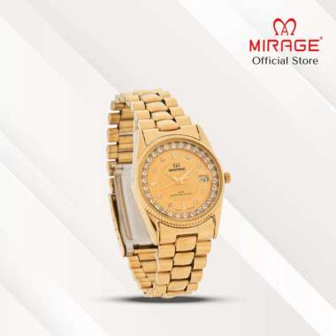 Mirage Jam Tangan Pria Analog RX 1579 M Gold Original Stainless Plat Radium