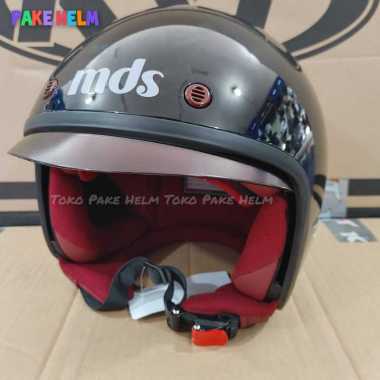 HELM MDS MAGNUM RETRO BOGO BLACK GLOSSY XL