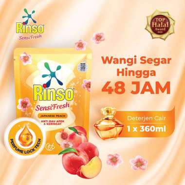 Rinso Sensi Fresh Japanese Peach Detergent Cair [360 mL]