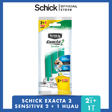 Schick Exacta 2 Sensitive 2 + 1 Hijau