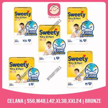 SWEETY BRONZE PANTS S56 M48 L42 XL38 XXL34 DRY X-PERT POPOK CELANA =M 48
