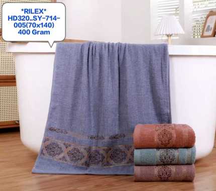 Handuk Mandi Dewasa Rilex Ukuran 70x140 cm Handuk Rilex - BIRU RANDOM