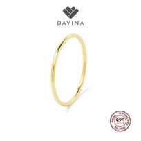 DAVINA Ladies Adele Ring Gold Color Sterling Silver 925 - Cincin Wanita Perak S925 Polos