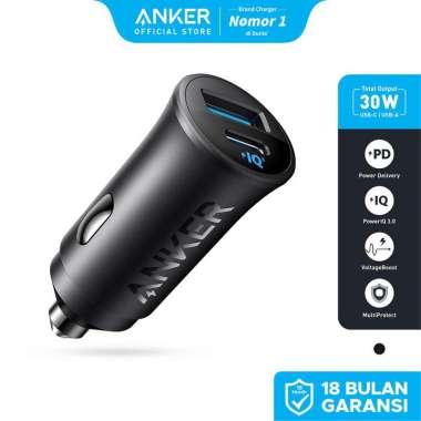 Anker Car Charger, 30W 2-Port Type-C Adapter PIQ 3.0- A2741