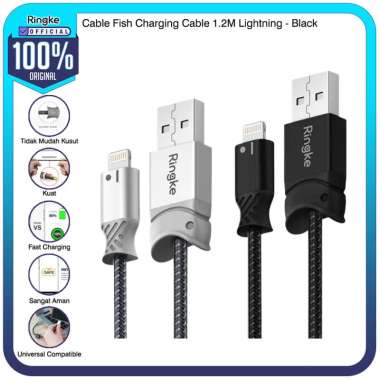Ringke Kabel Data Fast Charging Braided Cable Silicone TPU Data Charger Sync Charge Type C Lightning