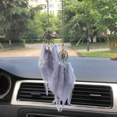 Pajangan Gantungan Kaca Spion Tengah Mobil Dream Catcher/Hiasan Gantung Bintang Bulan Untuk Dekorasi
