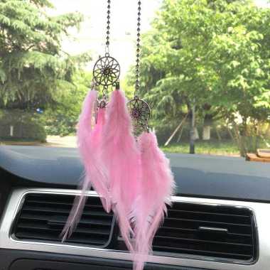 Pajangan Gantungan Kaca Spion Tengah Mobil Dream Catcher/Hiasan Gantung Bintang Bulan Untuk Dekorasi