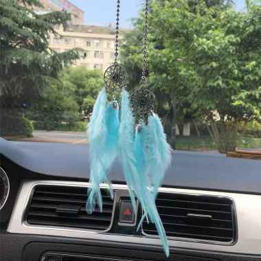 Pajangan Gantungan Kaca Spion Tengah Mobil Dream Catcher/Hiasan Gantung Bintang Bulan Untuk Dekorasi
