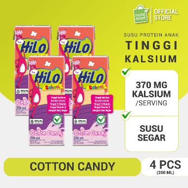 Promo Harga Hilo Susu UHT School Cotton Candy 200 ml - Blibli