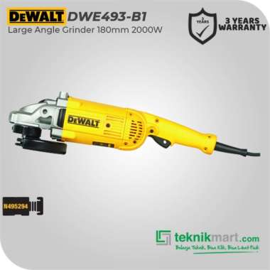 Mesin Gerinda Tangan Listrik DeWalt DWE493-B1 7 Inch 2200W Heavy Duty