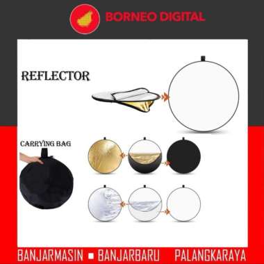 TaffSTUDIO Reflektor Cahaya Fotografi Studio 2in1 80cm GO11 | 5in1 110cm CL-RT110 80CM 2IN1 - GO11