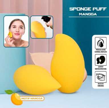 Air Puff Cushion Sponge Bedak Basah Spon/Cushion Sponge Ghost Mashmallow 1pc spon mangga