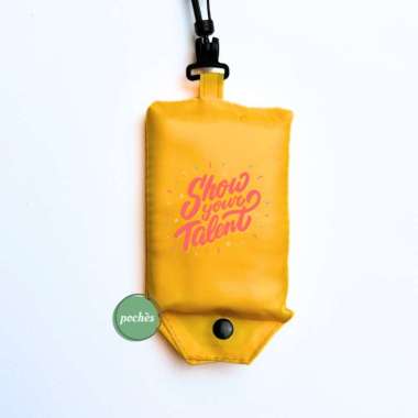 CUSTOM TAS BELANJA LIPAT SABLON LOGO NAMA/TAS LIPAT HOOK MEDIUM POCHES