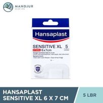 Hansaplast Sensitive XL 6 x 7 cm 5 Lembar - Plester Luka Besar