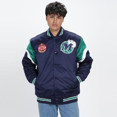 Mitchell & Ness Unisex Basketball NBA Heavyweight Satin Jacket Dallas Mavericks [JBF5516-DMAYYPPPNAV