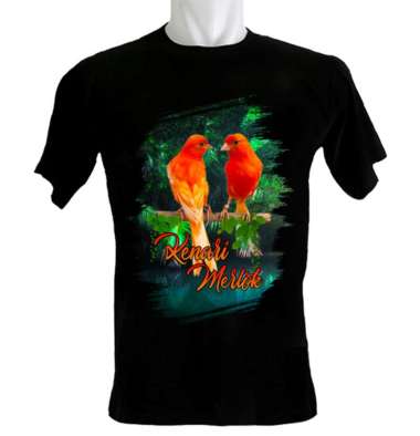 Kaoskaoscorp Baju Kaos Distro Burung Kenari Merlok XXL