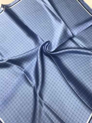 Scarf Leher Scarf Wanita Korea Dengan Motif Terbaru Dan Lucu - Biru polkadot