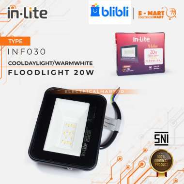 INLITE LAMPU SOROT Tembak 20Watt in-Lite LED VALUE Outdoor 20W 20 Watt PUTIH