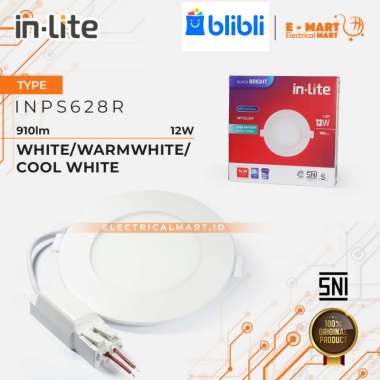 INLITE Downlight PANEL LED IB 12W Bulat 12 W 12Watt 12 Watt IN-LITE KUNING