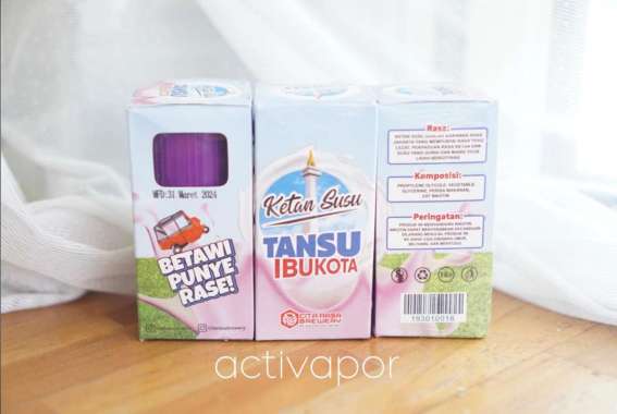Tansu Ibukota Ketan Susu 3mg 6mg 60ml Milk Creamy Cita Rasa Brew 9mg