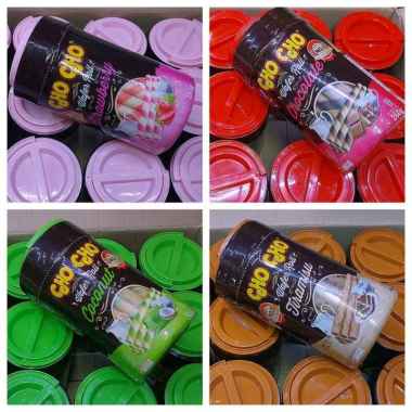 Paket 12 Toples Stick Wafer Roll Chocho Cream Filled Varian Rasa Kartonan Strawberry