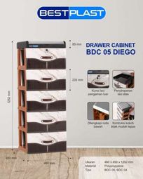 Bestplast Drawer Cabinet Laci Penyimpanan BDC Diego