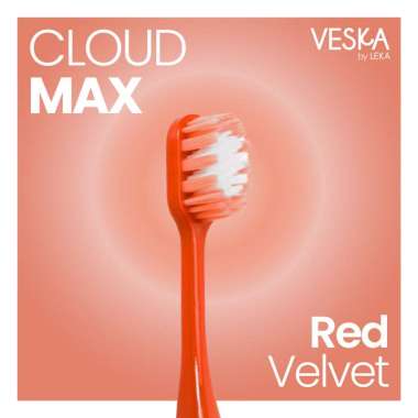 Veska by LEKA - Cloud Max Brush - Sikat Gigi Jepang Gusi Sensitif untuk Behel Kawat Gigi Red Velvet