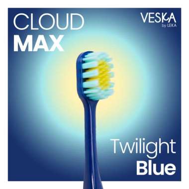 Veska by LEKA - Cloud Max Brush - Sikat Gigi Jepang Gusi Sensitif untuk Behel Kawat Gigi Twilight Bl