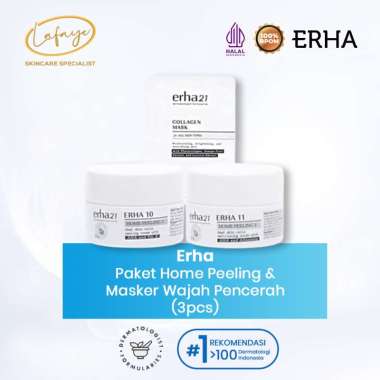 ERHA Krim Peeling Wajah - ERHA 10 + 11 + Masker Kolagen 4 Pcs